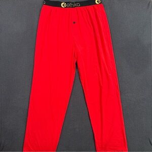 Ethika Red Lounge Pants Mens Small Elastic Waist Sleepwear Cotton Modal